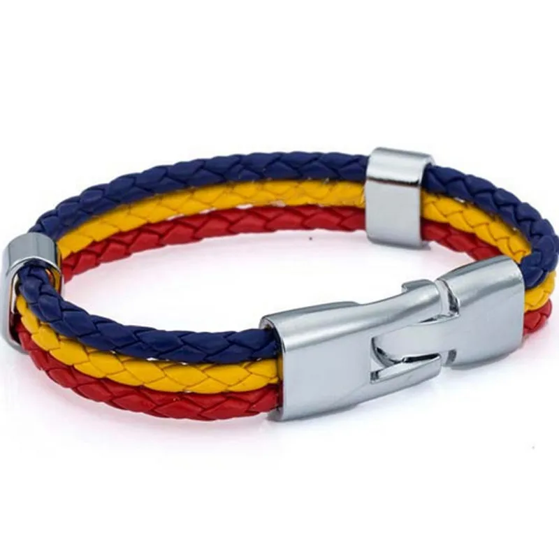 (10pcslot)2018 Russia World Cup Football Fans Alloy Leather Bracelet Bracelet Jewelry Gift For Soccer Fans National Team Bangle (13)