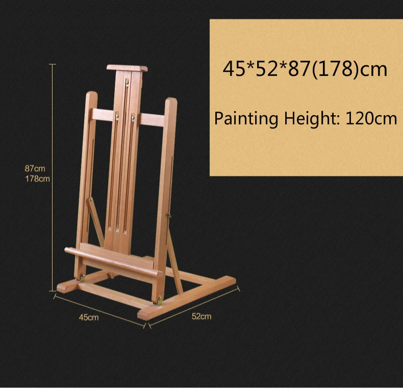 Мольберт деревянный Рабочий стол мольберт Рисование эскиз мольберт кабаллет пинтура Регулируемый складной, для экрана стенд художественные принадлежности