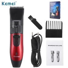Kemei электрическая машинка для стрижки волос Профессиональный низкий уровень шума триммер для волос перезаряжаемая портативная машинка для стрижки волос для мужчин 220-240 В D40
