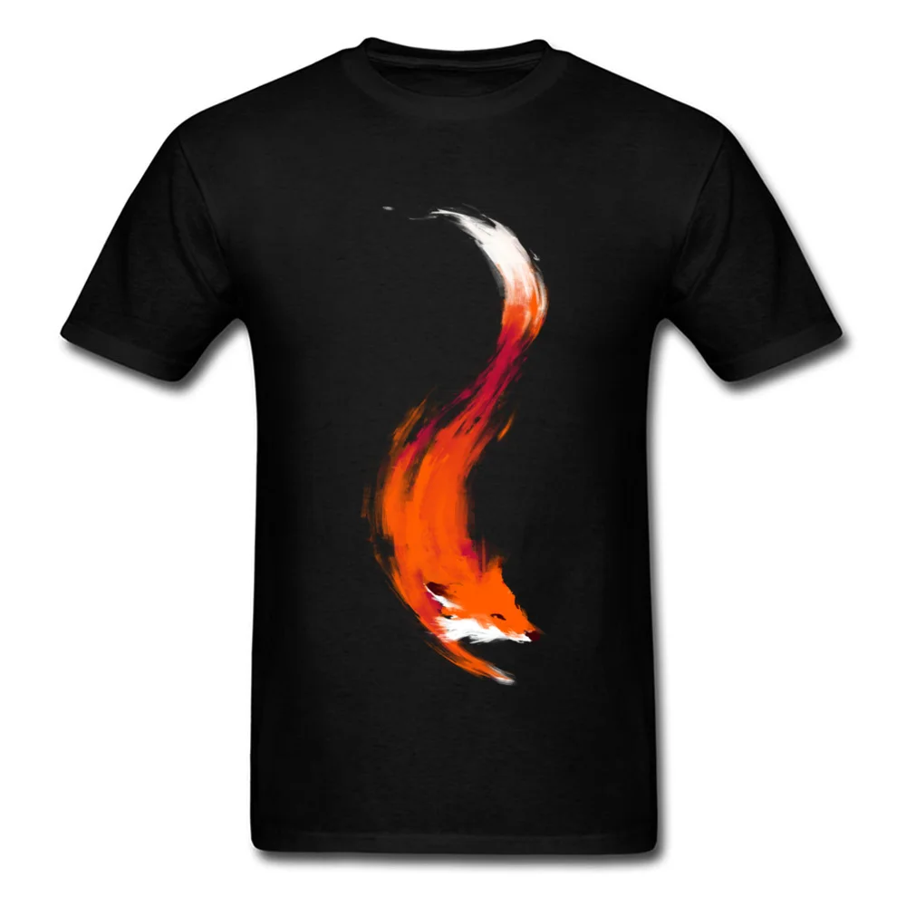Casual The Quick Orange-Red Fox Short Sleeve ostern Day Tops T Shirt On Sale O-Neck Pure Cotton Tee-Shirt Youth Top T-shirts The Quick Orange-Red Fox black