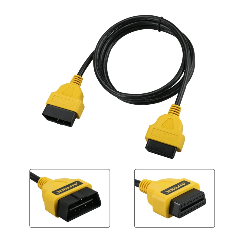AUTOOL 1 5 m/4.92ft 16 Pin OBD2 ELM327 Диагностика расширения автомобильные кабели мужского и