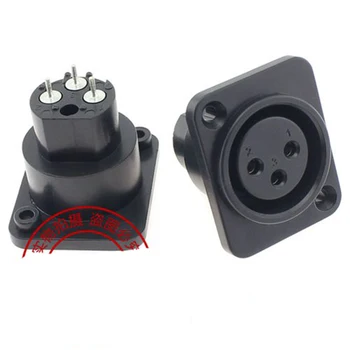 

100pcs Microphone Plastic 3 Pin XLR Female Socket 3 Pin XLR Sound Console Panel Adapter