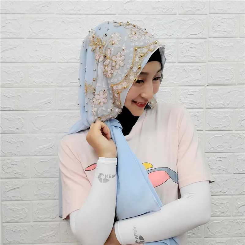 BOHOWAII ислам Индия мусульманский хиджаб шарф 14 цветов женский шарф Hoofddoek дизайн Kopftuch шарф-хиджаб Femme Musulman - Цвет: 12