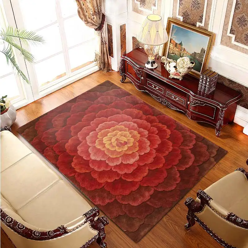 

ALITEXTILEBTOC 100% Wool Plus Size Carpets For Parlor Living Room Northern Europe Non-slip Decoration Hand Carved Carpets