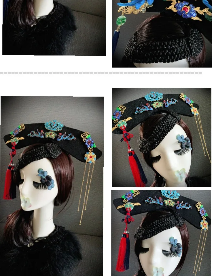 Женский косплей цветок жемчуг стразы кисточки для волос Китайский национальный древний костюм повязки для волос свадебные палочки для волос аксессуар