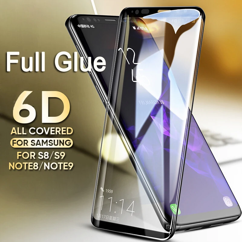 9H Full Glue 6D Curved Case Friendly Tempered Glass For Samsung Galaxy S8 S9 Plus S10e