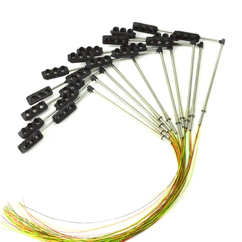 

5pcs 3color LED Traffic Signals Lights 8.3cm 1:87 Scale Science Building Model Metal Traffical Lighthouses Kits Toys