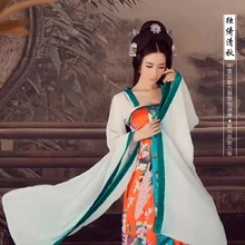 Du Yi Qing Qiu дворец Импресса осень дизайн с классическим принтом шифон Высокая талия Тан костюм для женщин фотография