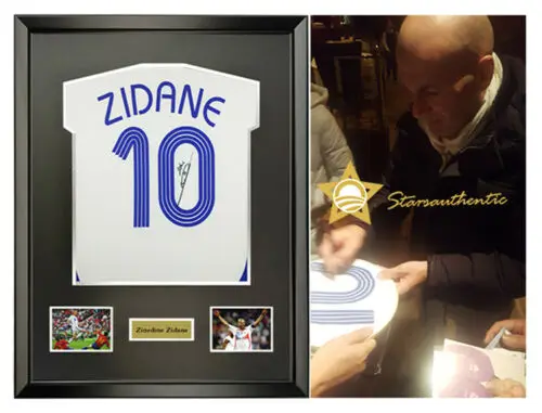 

Zinedine Zidane hand signed autograph jersey shirt starsauthentic coa FRANCE 2006