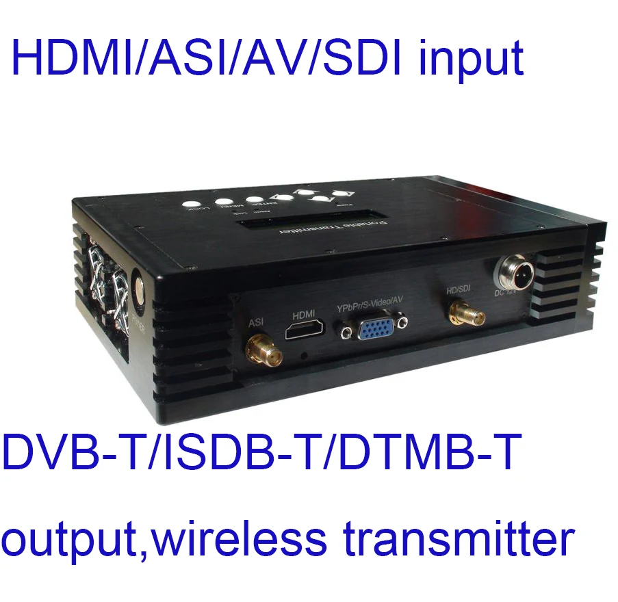 

professional HD portable transmitter, integrates H.264 HD and SD encoder, DVB-T (ISDB-T) RF modulator and wireless transmitter