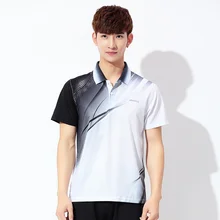 Новая дышащая рубашка с воротником, одежда для бадминтона, теннисные белые и быстросохнущие спортивные рубашки с короткими рукавами