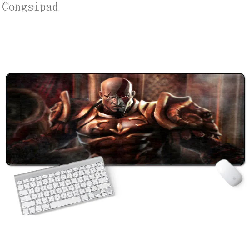 Congsipad Горячая видео игра Бог войны Кратос коврики для мыши крутой ПК компьютерный игровой коврик для мыши большой xxl большой настольный игровой геймер - Цвет: 300x900x2mm