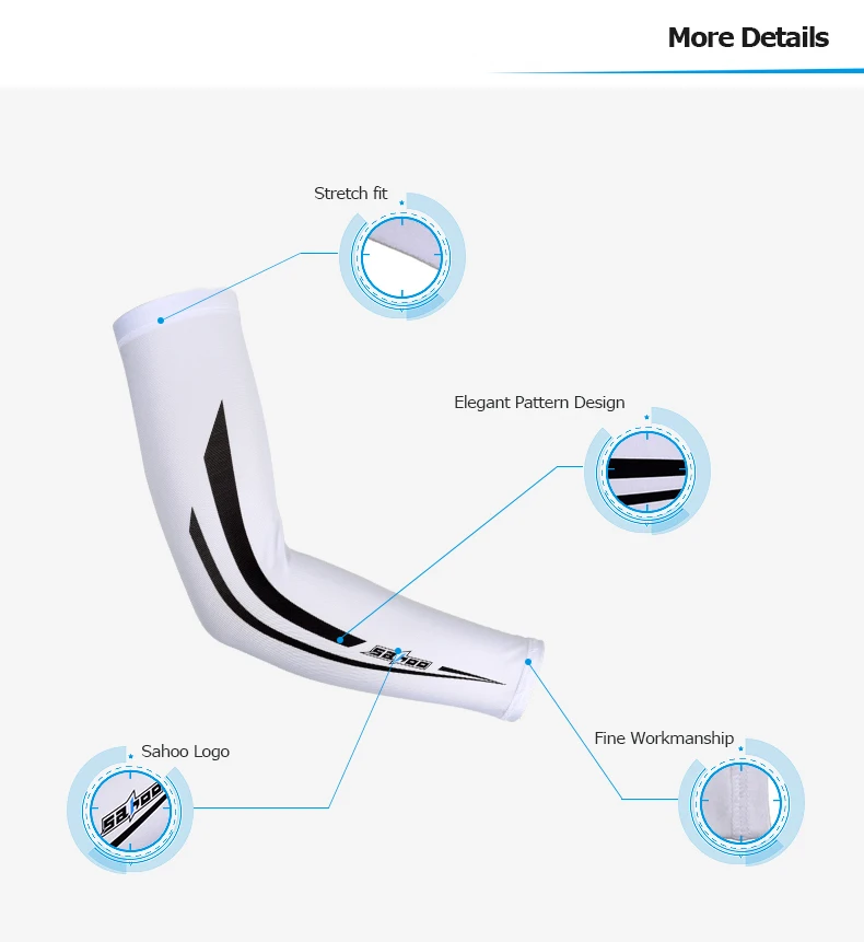 Sahoo 45516, одна пара, защита от солнца, охлаждающий рукав, чехол, кулер для рук, для походов, бега, для гольфа, велоспорта, вождения, марафона, велосипеда
