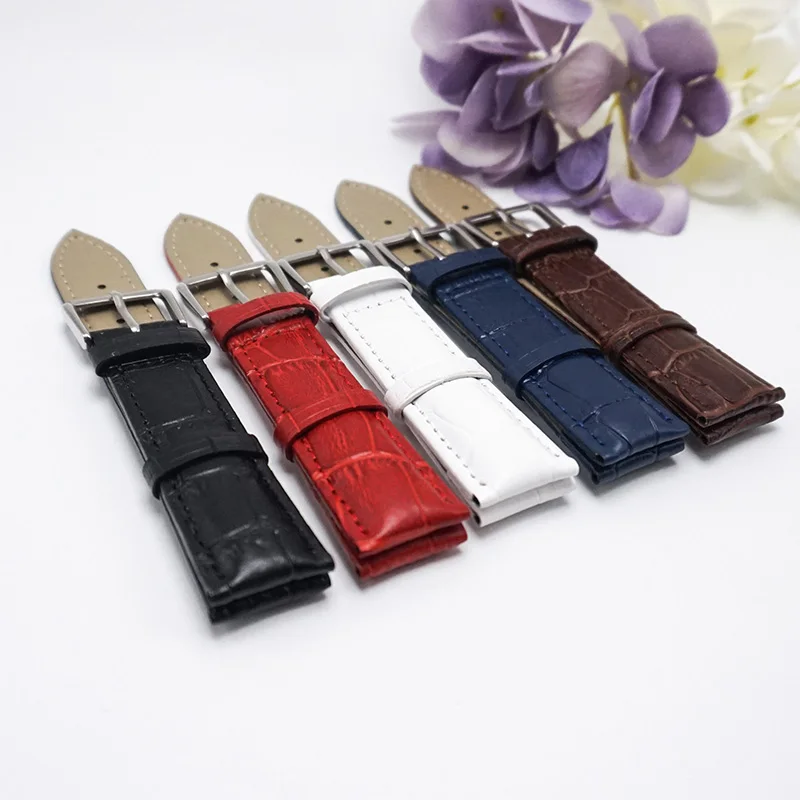 Ремешок для часов кожаный 16 мм 18 20 22 мм|watchband 20mm|correa de relojleather strap |