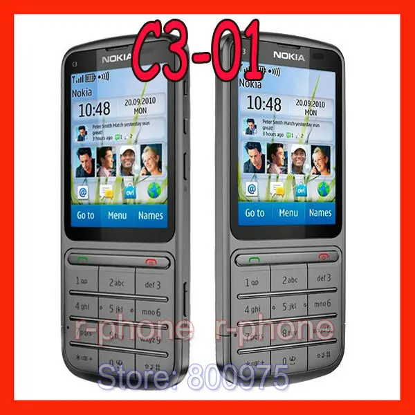 Оригинальный Nokia C3 01 мобильный телефон русская клавиатура разблокирована