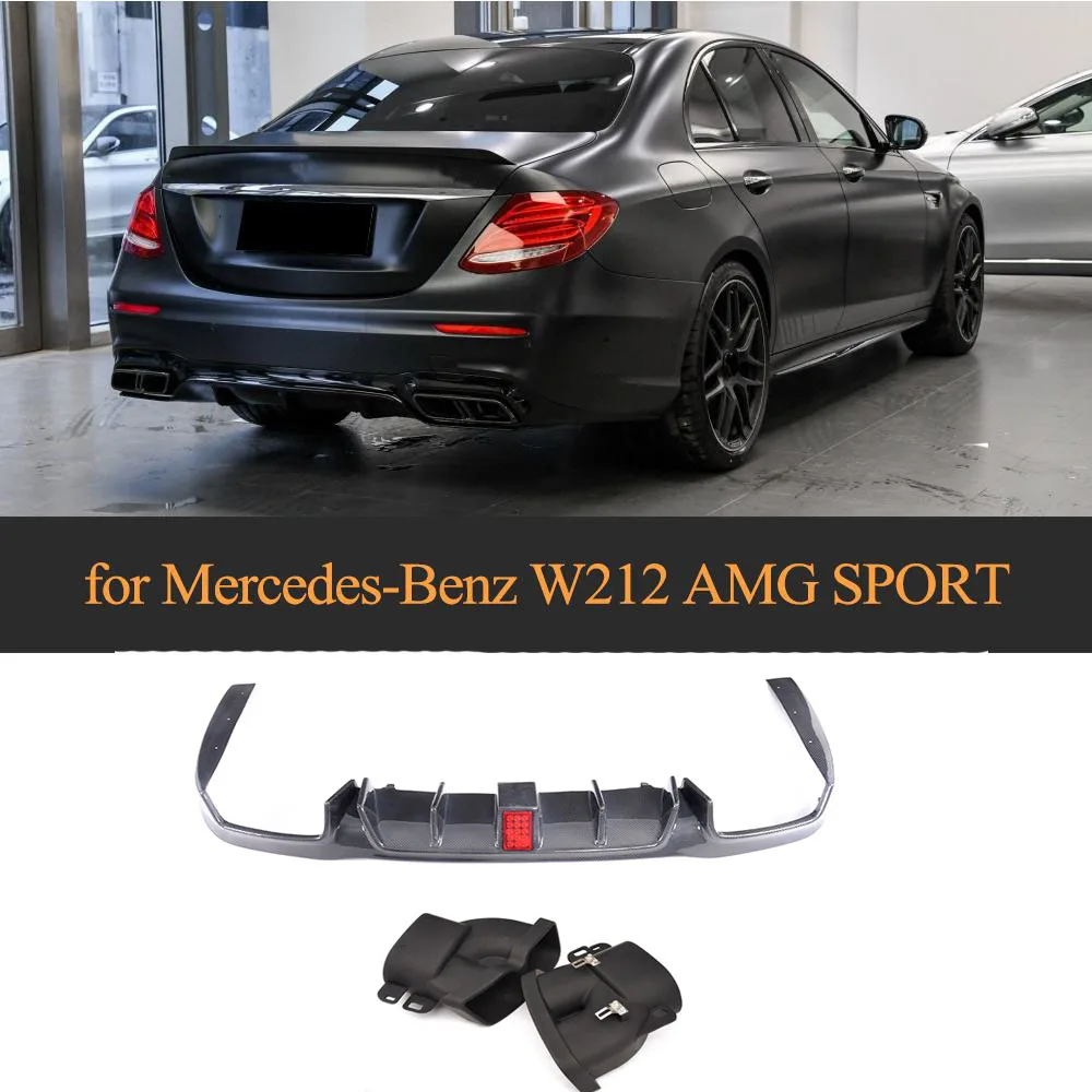 Диффузор с наконечниками глушителя для Mercedes Benz W213 E250 E350 E400 E43 E63 AMG 2016 2018 бампер из