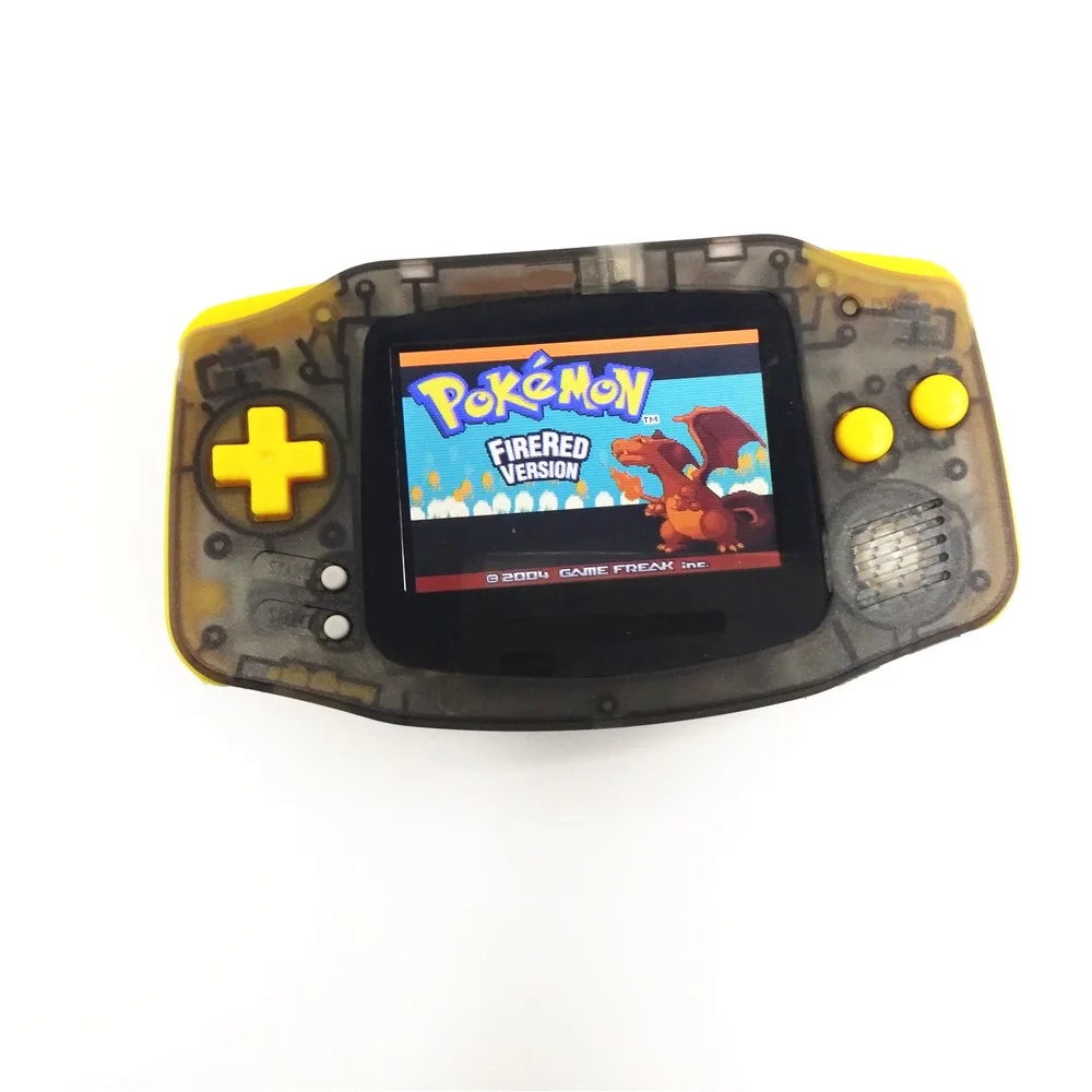 

Refurbished For Game Boy GBA Console With AGS-101 Backlight Backlit Screen Console - Clear Black Case Yellow Buttons