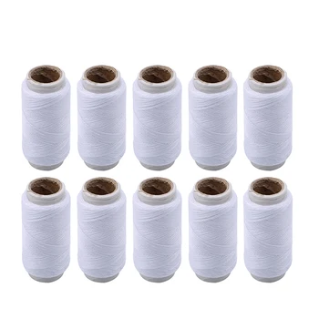 

10pcs/ Pack White Polyester Sewing Thread Strong And Durable Sewing Threads For Hand Machines DIY Sewing Accessories