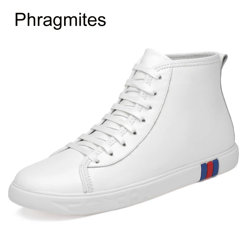 

Phragmites Autumn Summer White Sneakers Unisex High Upper Fashion Boots Flat Women Shoes England Fashion Shoes Botas Mujer