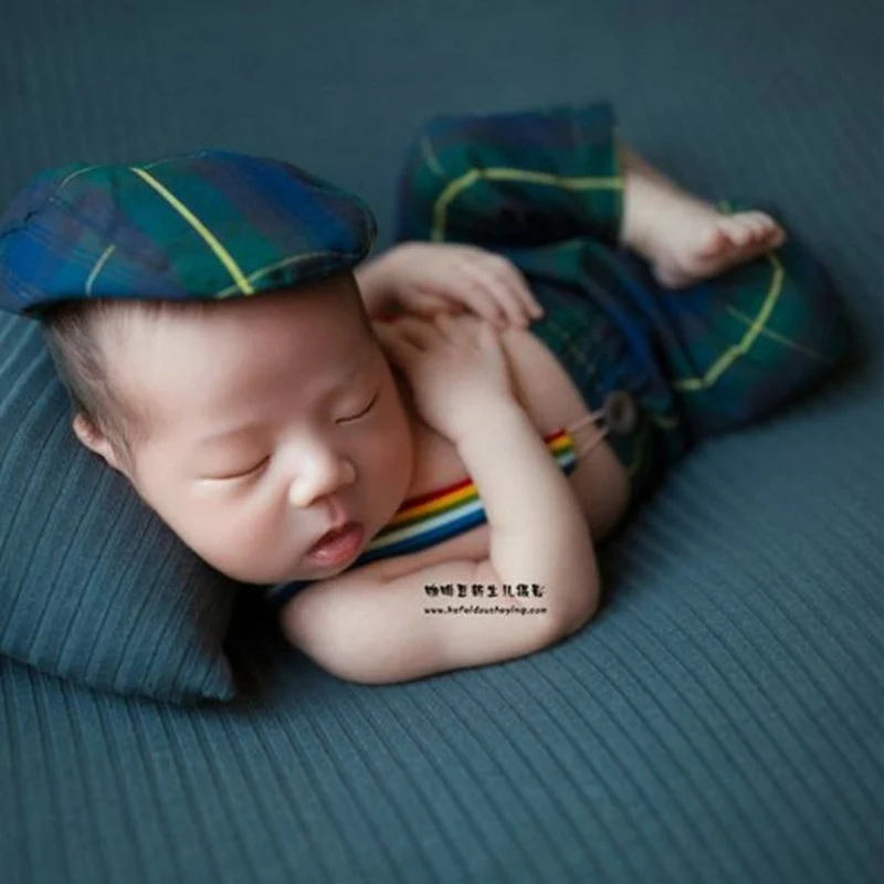 Baby Boy Gentleman Hat+Pants Photo Shoot Outfits Clothes Newborn Photography Props Infant fotografia Accessories foto Costume