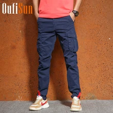 Oufisun мужские брюки карго мужские повседневные брюки мешковатые обычные брюки из хлопка армейские военные тактические многокарманные брюки мужские