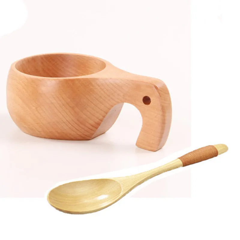 Винтажные Деревянные Кружки из бука с ручкой Kuksa молочные/кофейные/питьевые