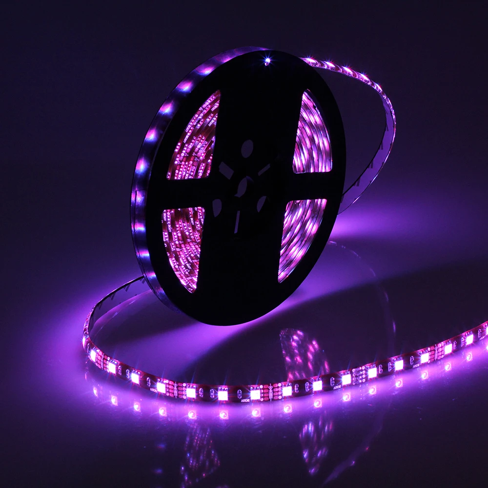 DC12V Светодиодные ленты 5050 RGB ЧЕРНЫЙ печатной платы 60 светодиодов/м 5 м IP20 IP65