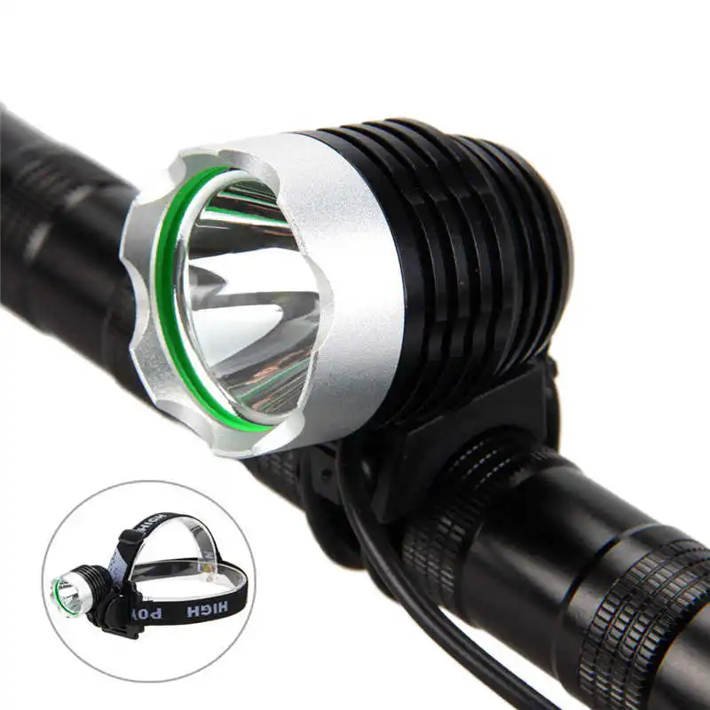 Powerful led flashlight rechargeable 5000Lm XML T6 LED Bicycle Lamp Bike Head Headlight+ Rear light fanatic #3S26 | Освещение