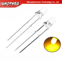 100 шт. желтый светильник-излучающие диоды белый поворот желтый 3 мм светодиод