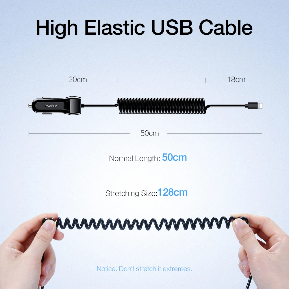 RAXFLY USB سيارة شاحن آيفون X 6 7 8 XS ماكس الهاتف شاحن سيارة المصغّر USB نوع C الإضاءة لسامسونج S10 s9 plus سريع تهمة