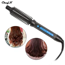 New Electric Hair Straightening Brush Curling Iron Brush Ceramic Hair Curler Rollers Comb Hair Straighter Brush