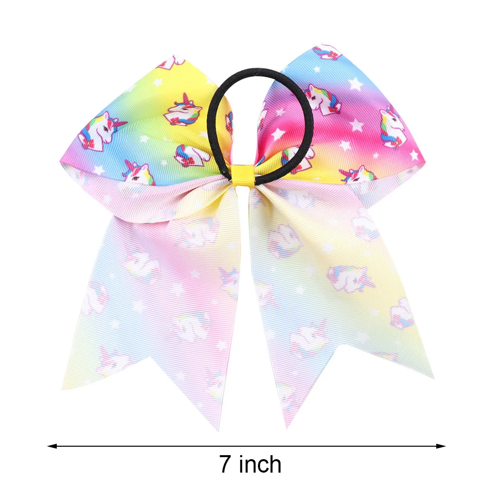 7-Cute-Printed-Cheer-Bows-for-Girls-Handmade-Ribbon-Hair-Bow-for-Girl-Kids-Elastic-Band