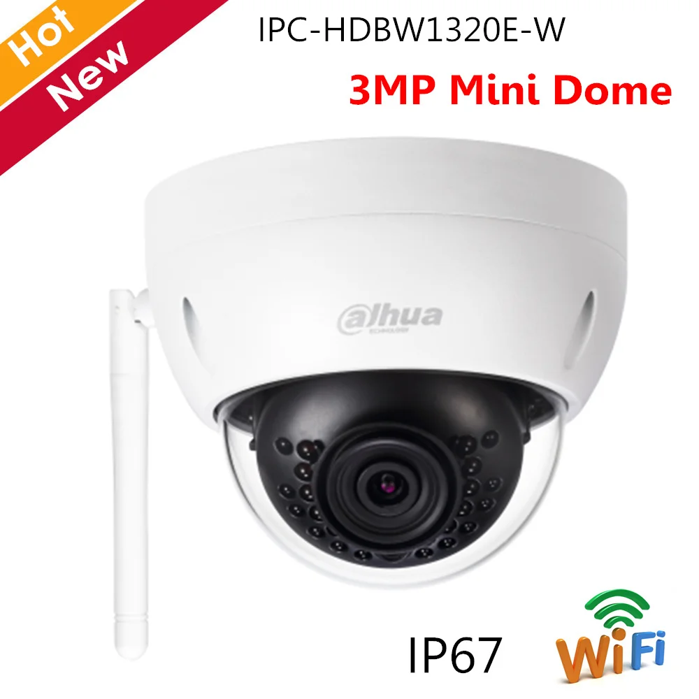 Камера Dahua 3MP HD WiFi инфракрасная купольная мини-камера IPC-HDBW1320E-W Беспроводная