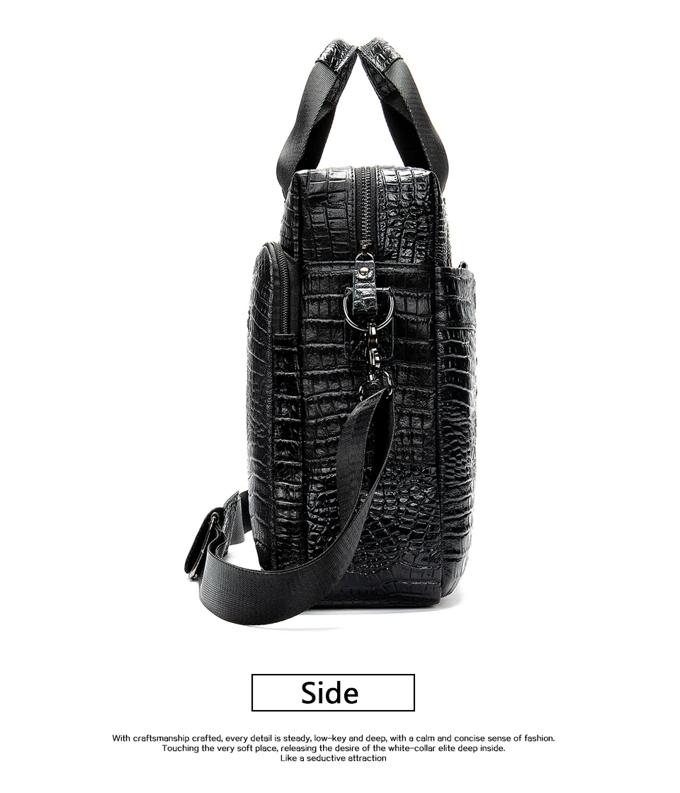 Men 's Briefcase Bag Man Genuine Leather Laptop bags for Men Business Messenger Shoulder Handbags for 14 inches Computer Bag 21