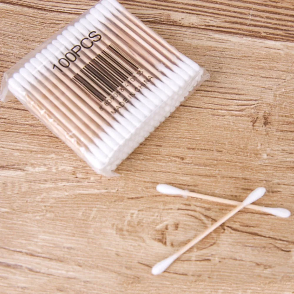 1pcs Double Head Cotton Swab Disposable Eyelash Cleaning Stick Removing Mascara Eyelashes Extension Nose Ears Clean 5