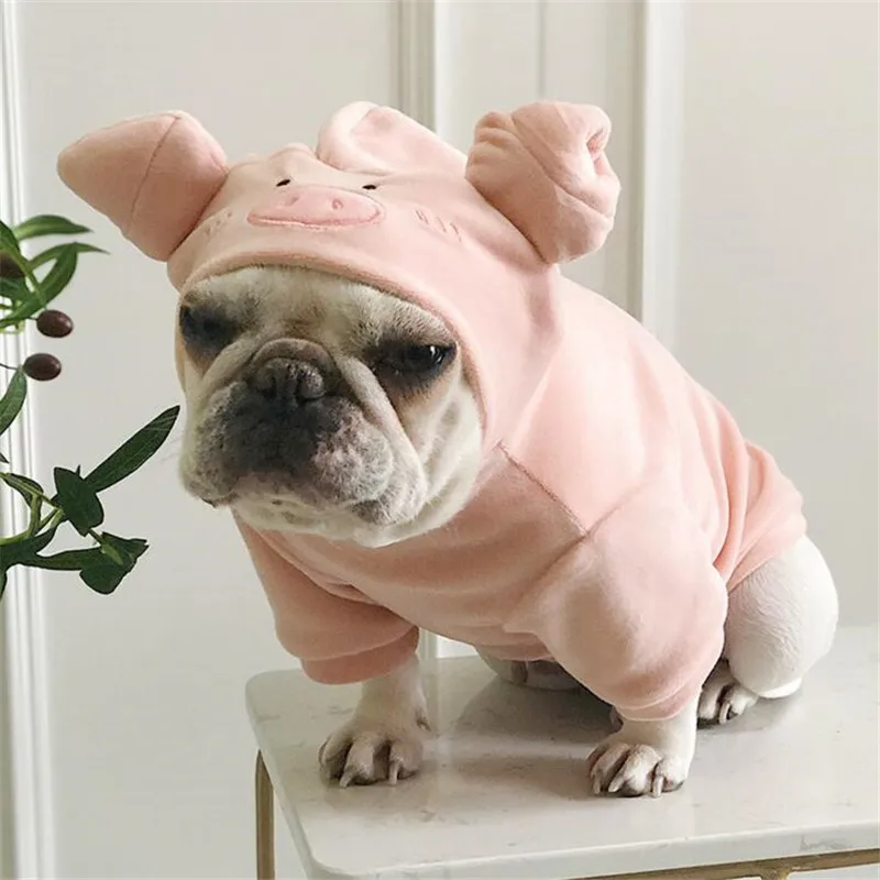 

Dog Hoodie Pig Cosplay Costume 2019 Pet Puppy Dog Clothes Small Large Dog Cat French Bulldog Pug Pet Jacket