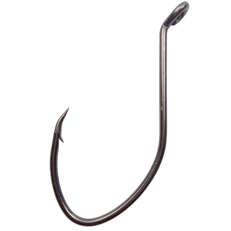 200pcs 8832 High Carbon Steel Fishing Hooks Black Wide Gap Catfish Bait Fishhooks Size 1 4 6 8 10 1/0 2/0 4/0 (lot de 200)