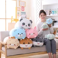 60cm Animal doux dinosaure & cochon & chat & ours Kawaii peluche jouet doux dessin animé Panda Hamster éléphant cerf peluche poupée bébé oreiller cadeau