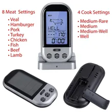 Черный беспроводной цифровой ЖК-дисплей термометр для барбекю кухонный барбекю зонд термометр для мяса барбекю температурный инструмент дропшиппинг