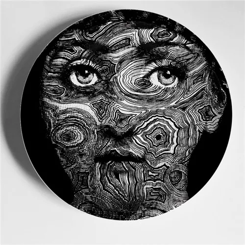 Горячая Красота иллюстрация Fornasetti тарелки настенные подвесные декоративные ремесленные блюда дома/отеля/бара/образца комнаты фон тарелка - Цвет: 29