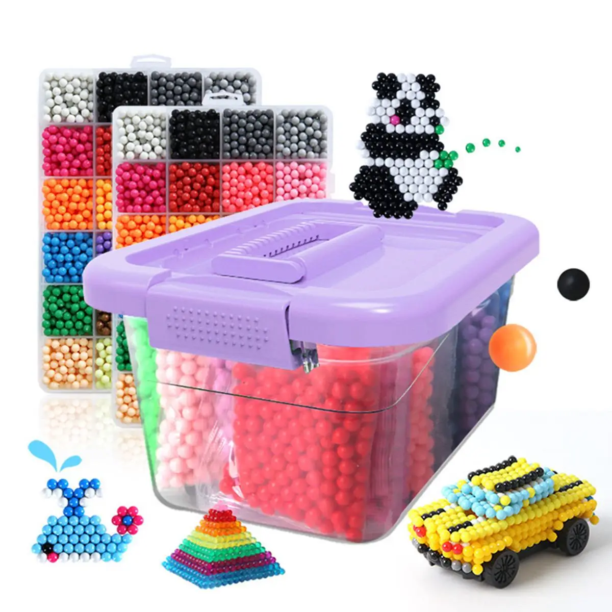 24 цвета DIY Водный туман волшебные шарики игрушки для детей формы в виде животного ручной пазл детские развивающие игрушки волшебные фасоль