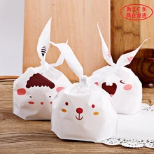 Аксессуары для торта, принадлежности для выпечки, милый кролик, пластиковый упаковочный пакет для печенья, печенья, мешок 90 шт./лот