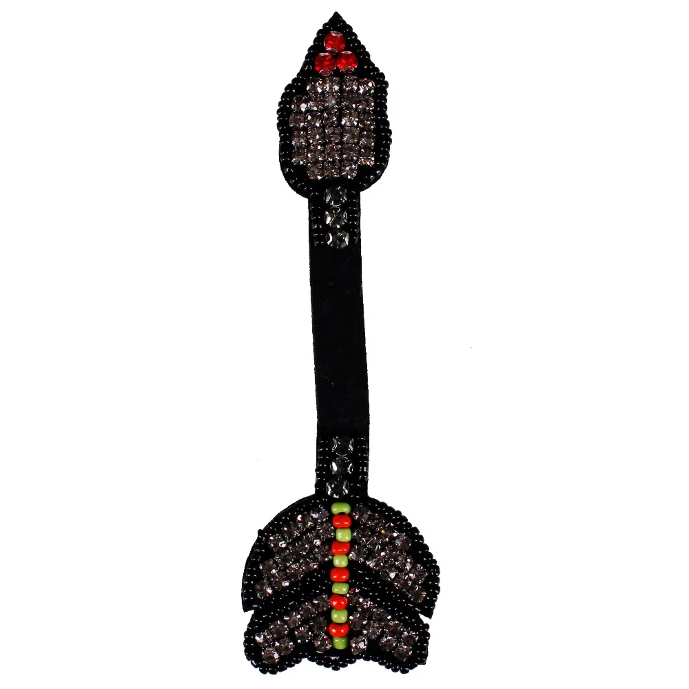 10piece Beading Embroidery Sword Patch Applique Badge DIY Beaded Crystal Emblem Clothes