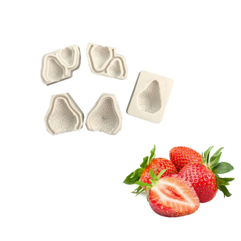 

Strawberry Design Silicone Mold Fondant Mould 3D Cake Decorating Tool Moulds