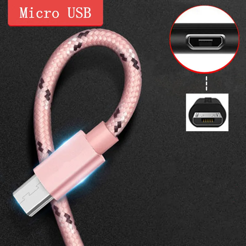 

For Nokia 2.1 3.1 5.1 for Nokia 1 2 3 5 6 alcatel 5V 3V Redmi 6 6a 4X 5 Note 6 pro Phone fast Charger Short 2m Micro usb cable