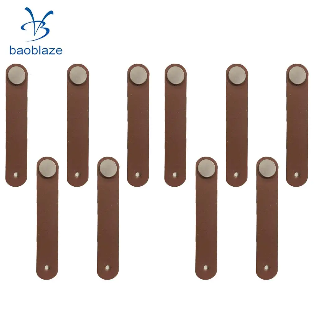 10x Cabinet Handles Handmade Leather Dresser Drawer Knobs Pulls Door Handle Kitchen Pulls Knob