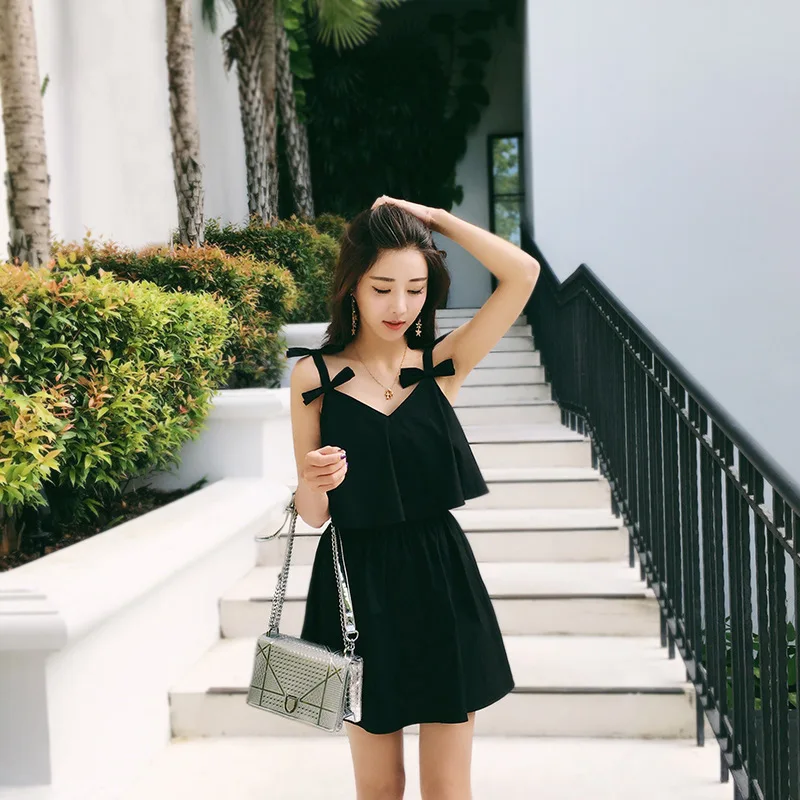 

Swimwear Women One Piece Large Size Bikini Lady's Swimsuit Swim Wear Retro Ladies Closed Woman Black Skirt Sexy Bulky Fat Korean