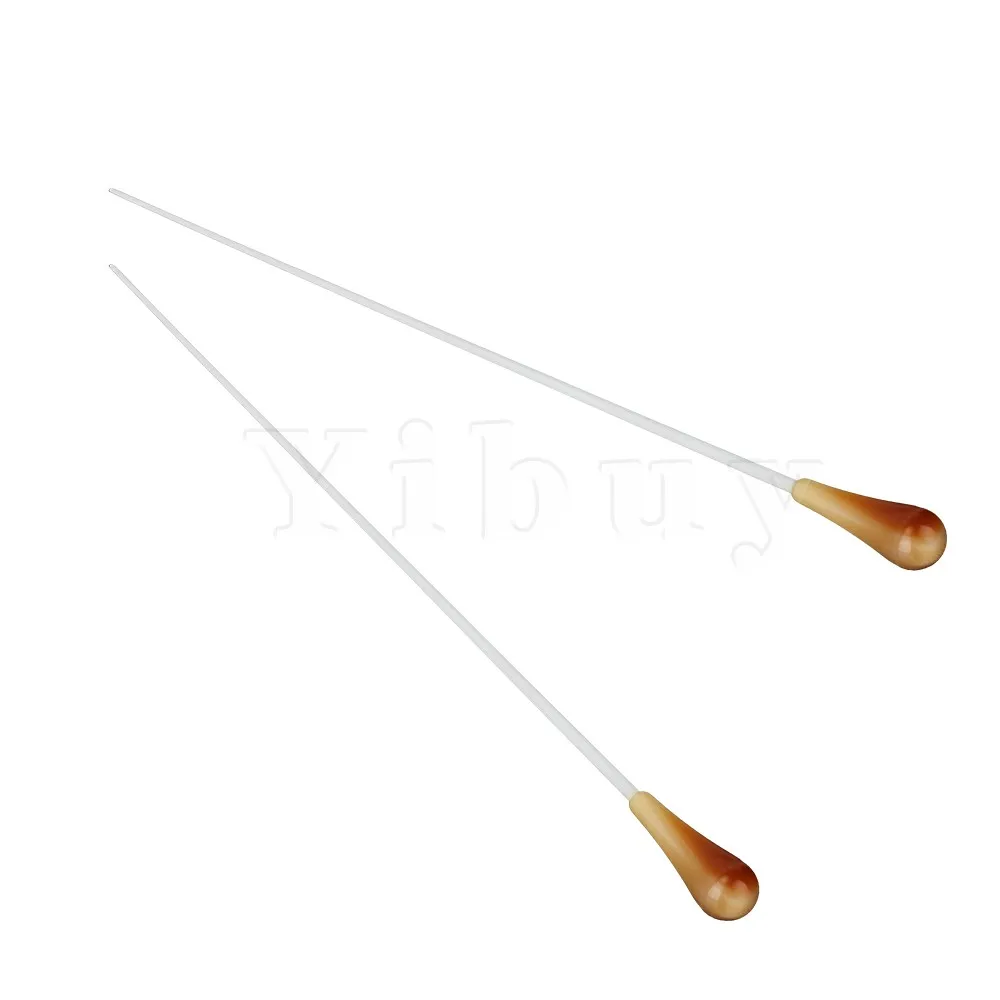 Yibuy 2pcs Yibuy Brown Fiberglass Orchestra Baton Music Teacher