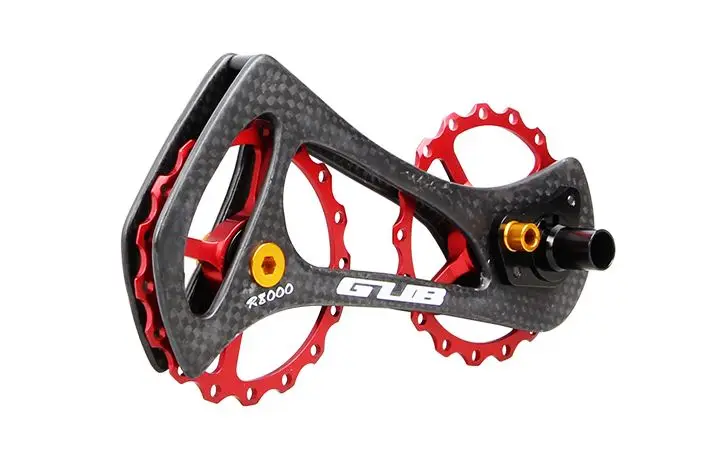 GUB Drivetrain 17 T bicicleta de carbono de cerámica rodamiento de rueda de bicicleta trasero Derailleur polea para SHIMAN0 6800/6870/9000 /9070 GUB Drivetrain 17 T bicicleta de carbono de cerámica rodamiento de rueda de bicicleta trasero Derailleur polea para SHIMAN0 6800/6870/9000 /9070