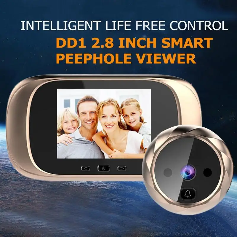 DD1 2,8 дюймовый ЖК-цветной экран цифровой дверной звонок Инфракрасный датчик движения длительное время ожидания ночного видения HD камера
